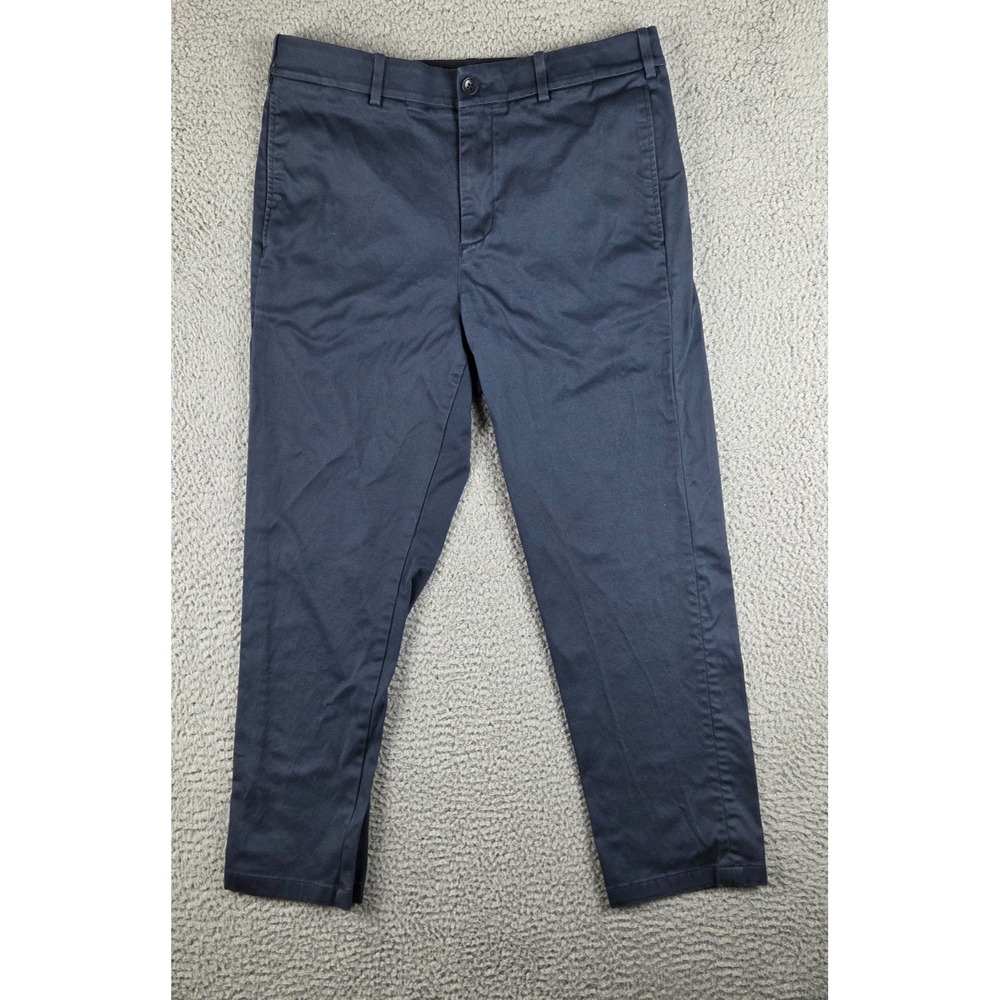 Hill City Chino Pant Men 31 (32x26) Blue Slash Pockets Straight Everyday‎ Tech